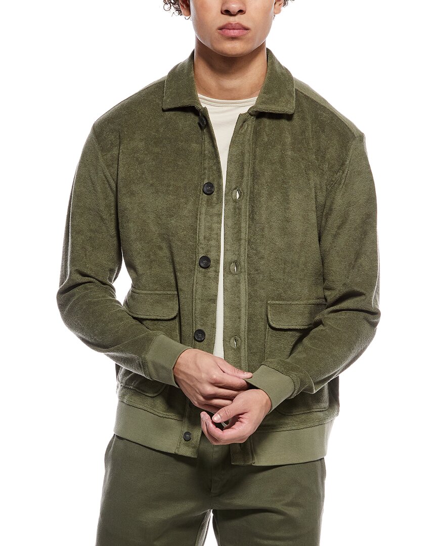 Zanone By Slowear Terry Cloth Shirt Mens Green Xxl 34790₽