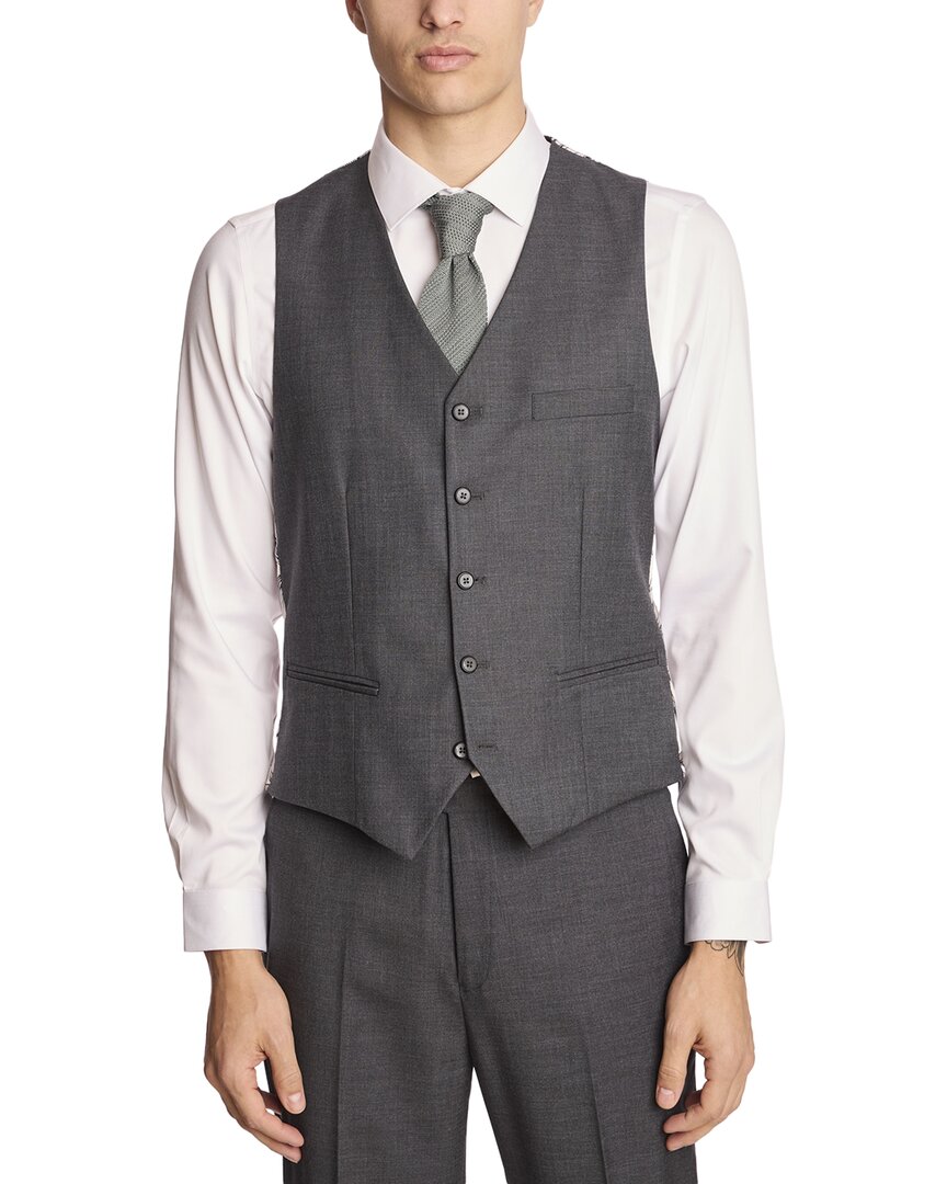 Paisley & Gray Eaton Slim 5-button Vest In Grey
