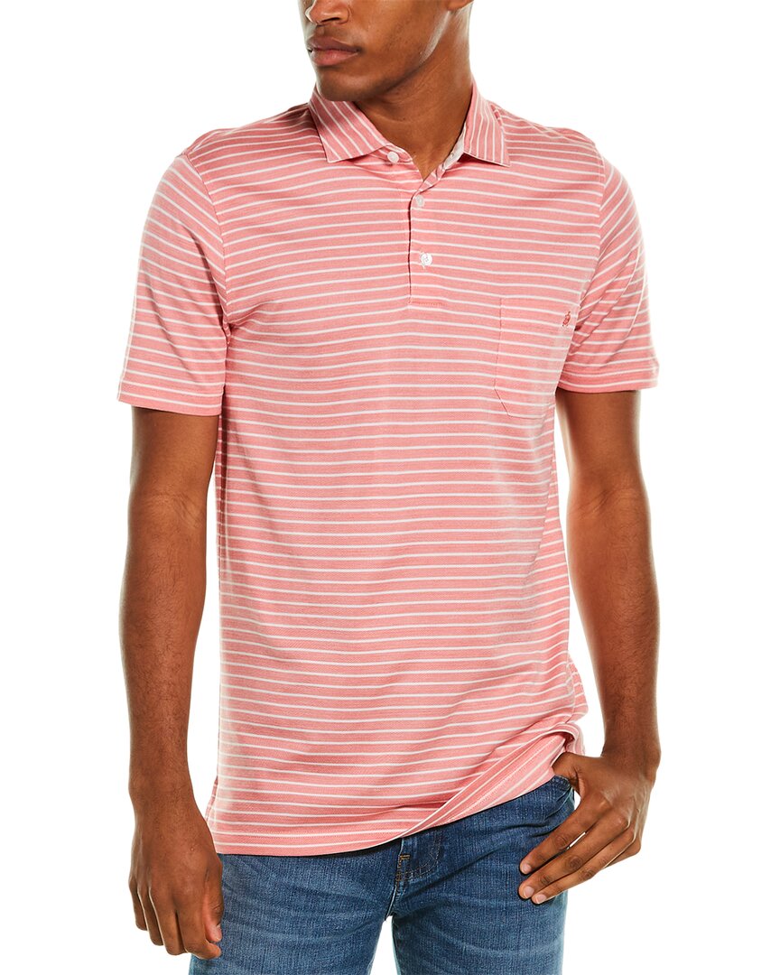 Image of dunhill Striped Silk-Blend Polo Shirt