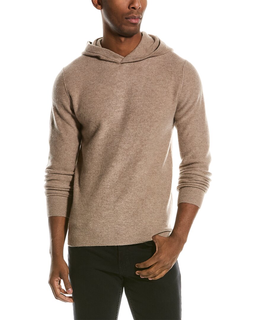 Shop Vince Boiled Cashmere Hoodie In Beige