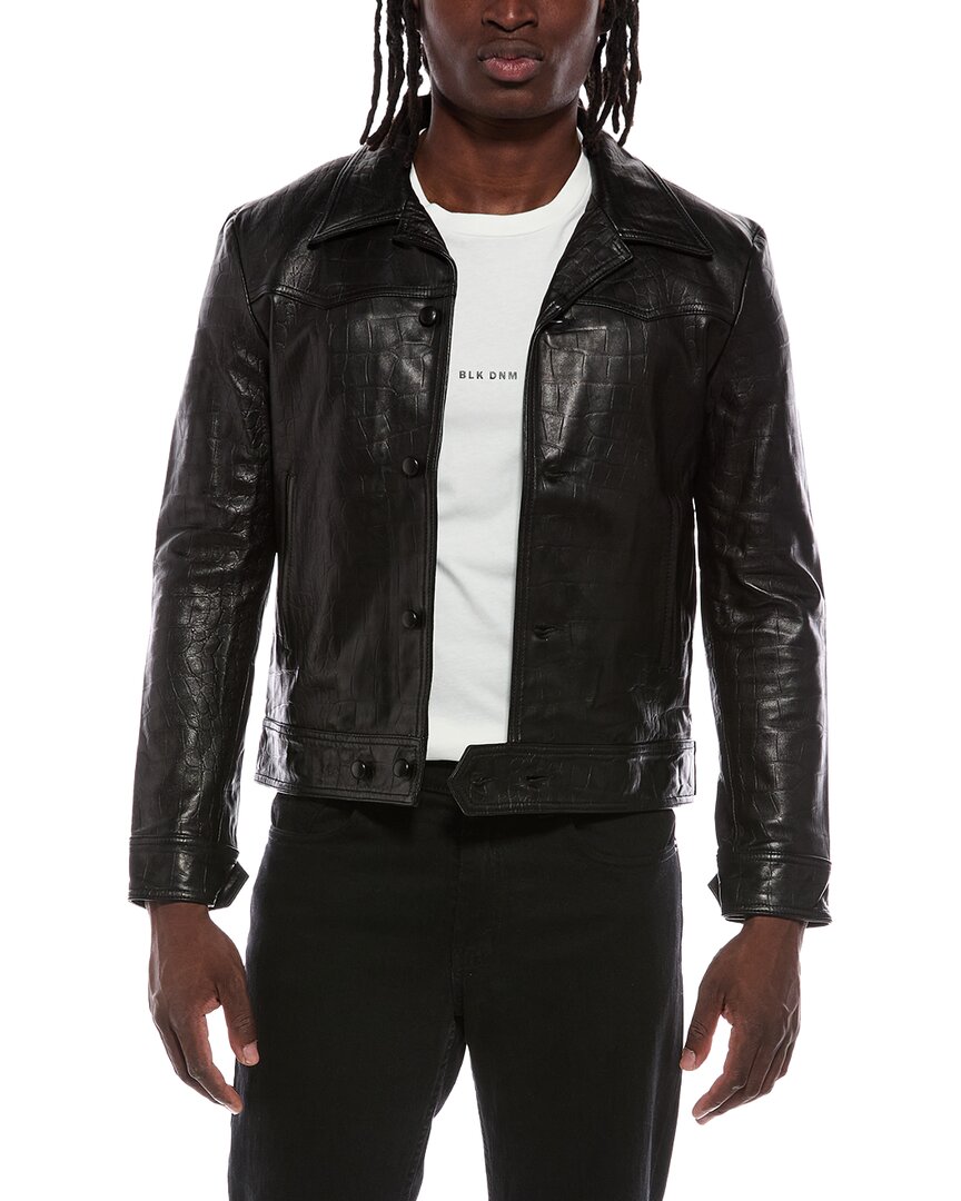 Blk Dnm Leather Jacket In Black