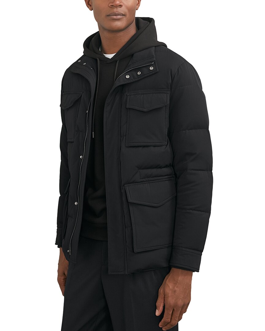Reiss Mercury Quilted Four P Casual Jacket In Navy