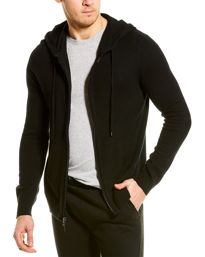 Qi Cashmere Full Zip Wool & Cashmere-Blend Hoodie Men's Black M | eBay