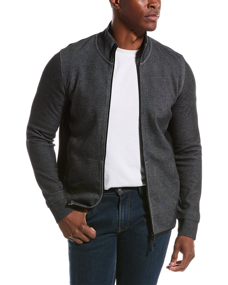 Shop Armani Exchange Track Jacket In Grey