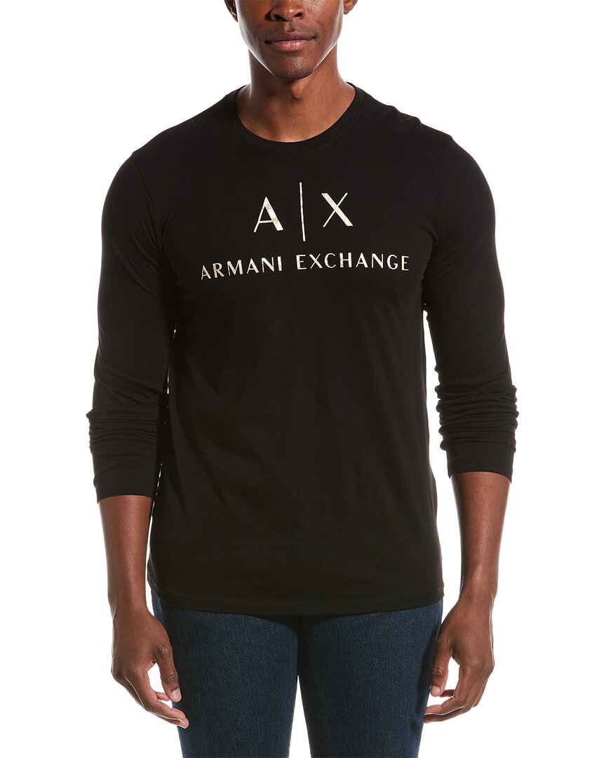 Shop Armani Exchange Slim Fit T-shirt In Black