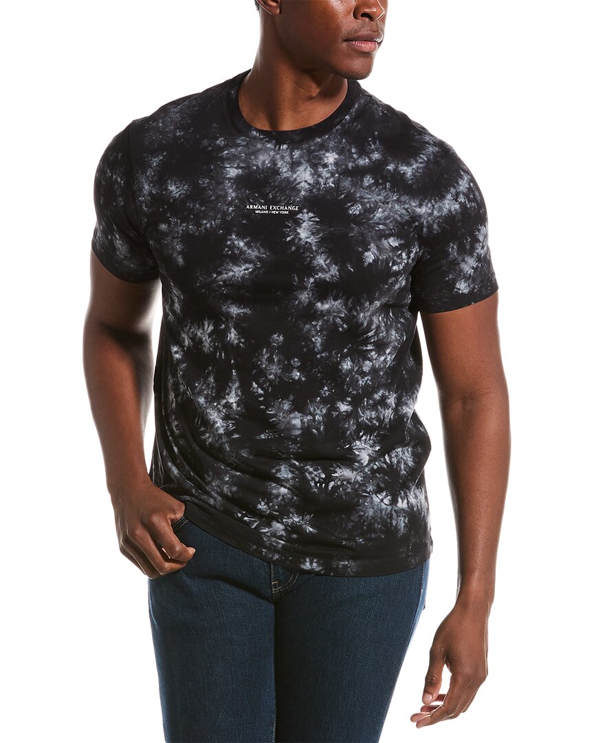 Shop Armani Exchange Regular Fit T-shirt In Black