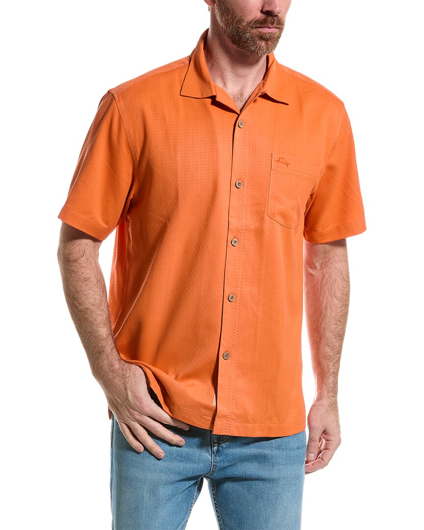 Shop Tommy Bahama Coastal Breeze Check Silk-blend Shirt