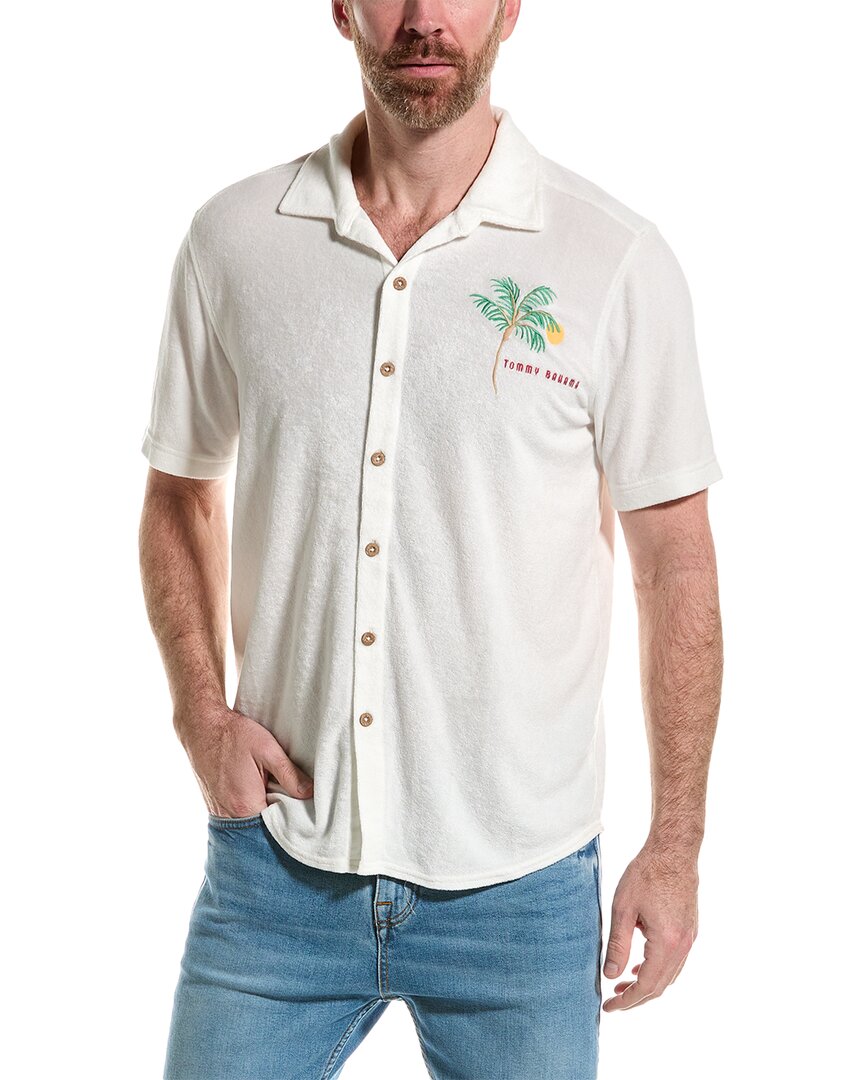 Tommy Bahama Poolside Oasis Camp Shirt In White