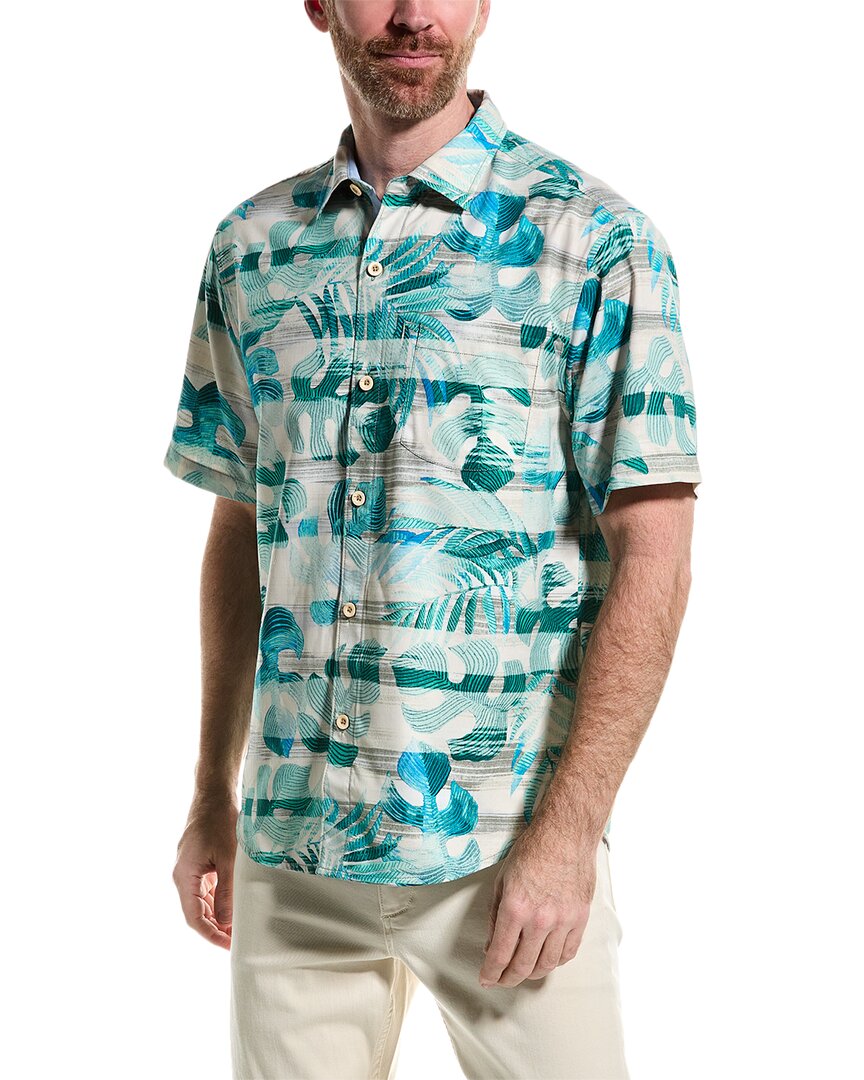 Tommy Bahama Monstera Tides Silk-blend Shirt In Green
