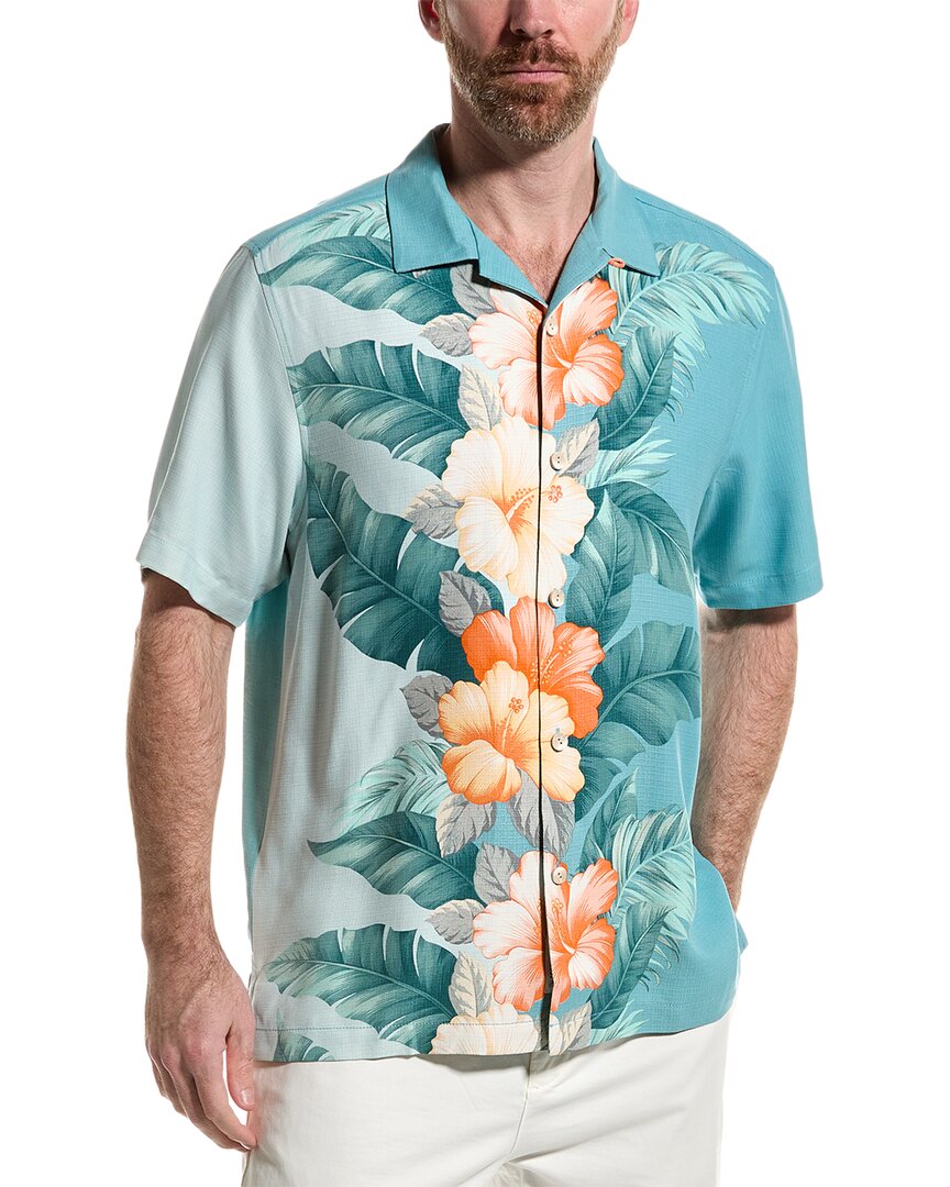 Tommy Bahama Sun & Shade Grove Silk Camp Shirt In Blue