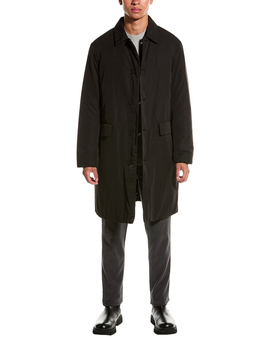 Armani Exchange Trench Coat In Black