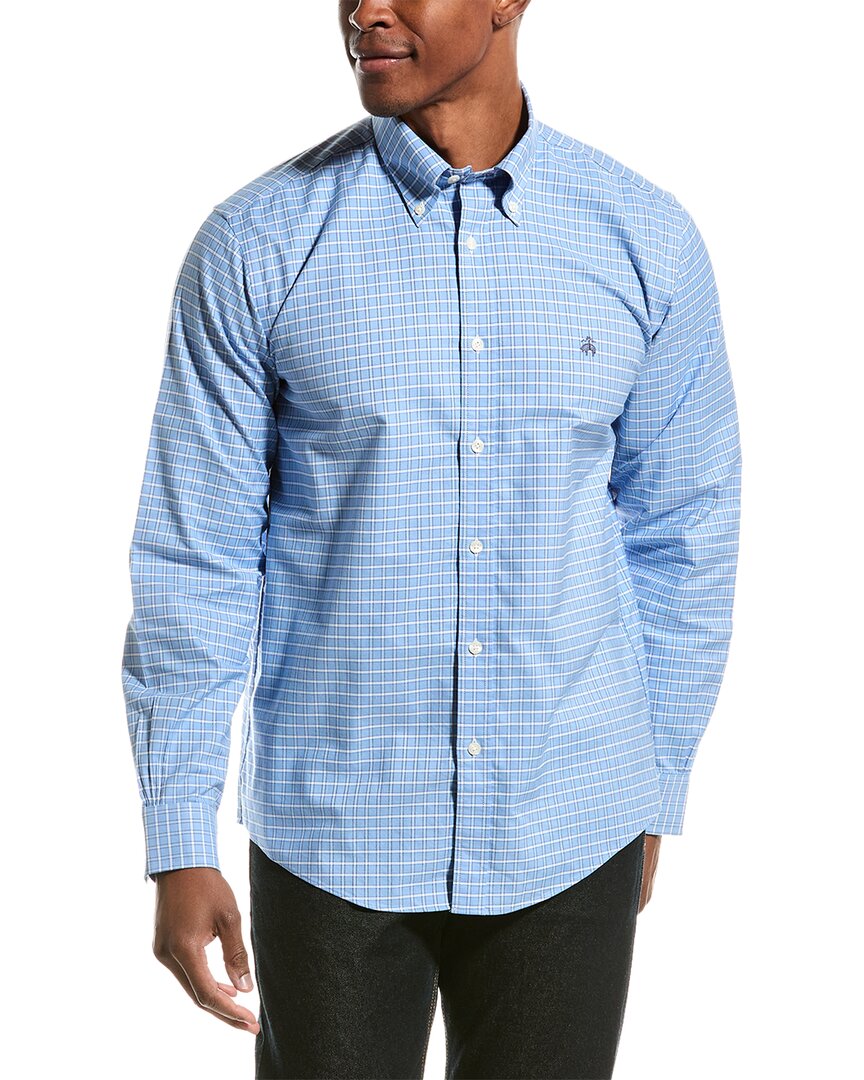 Shop Brooks Brothers Oxford Regular Fit Shirt In Blue