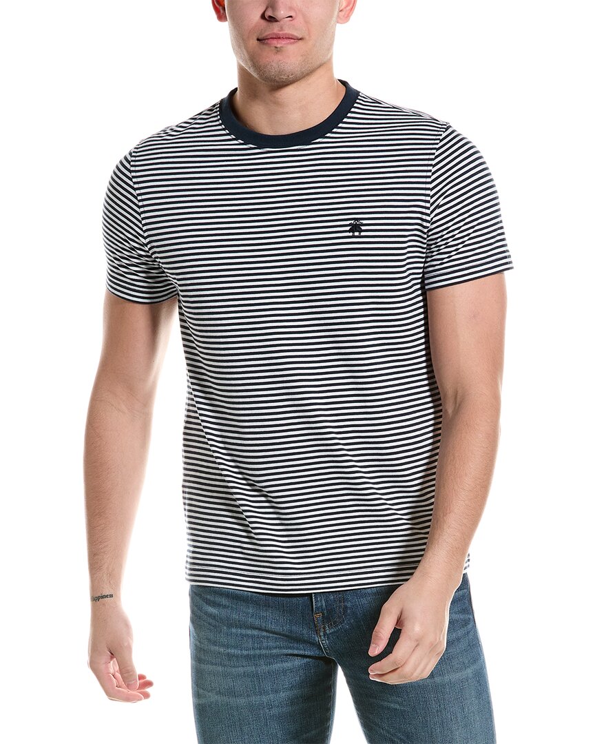 Shop Brooks Brothers Feeder Stripe T-shirt In Blue