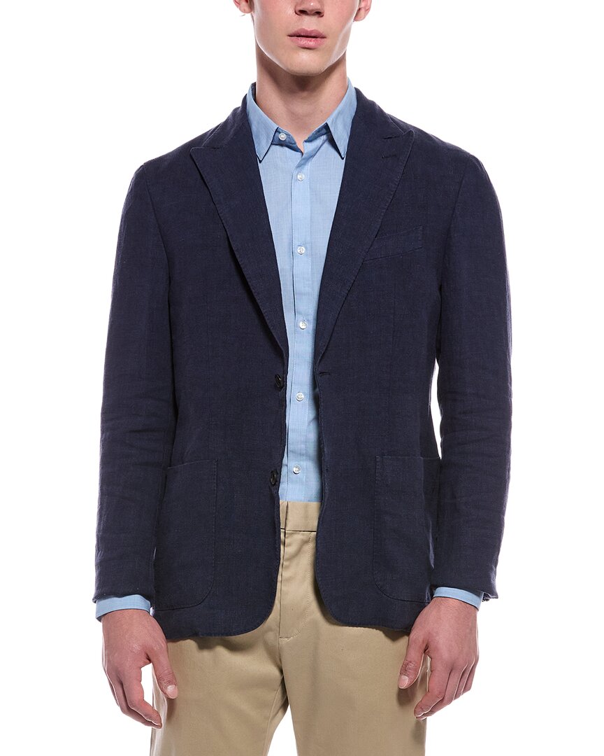 Slowear Linen Sportscoat In Blue