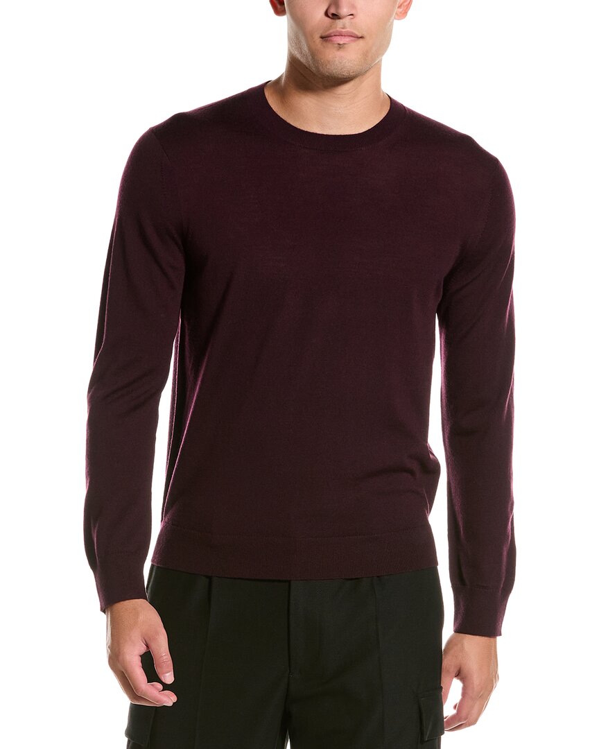 Vince Merino Wool V-neck Sweater In Red