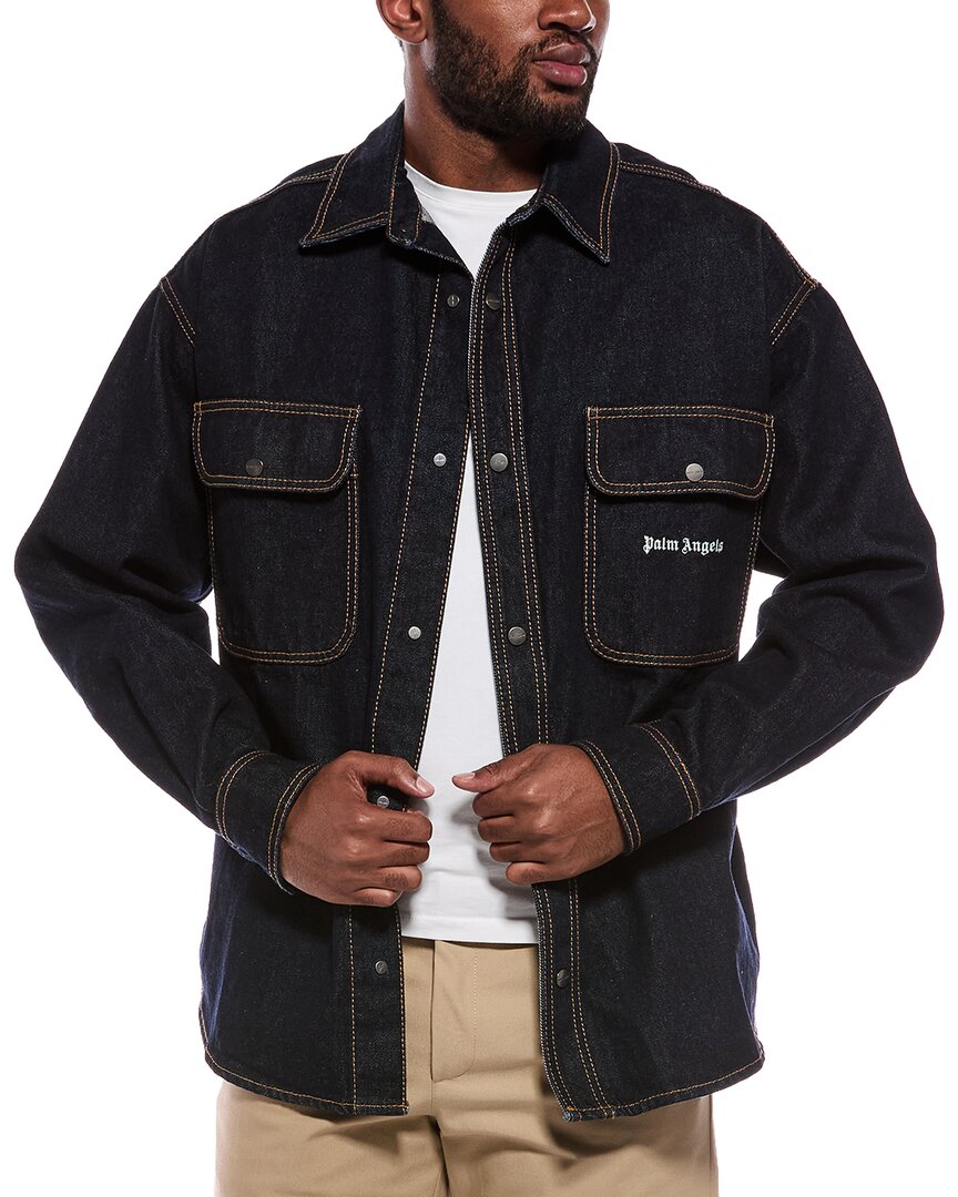 Palm Angels Jacket In Blue