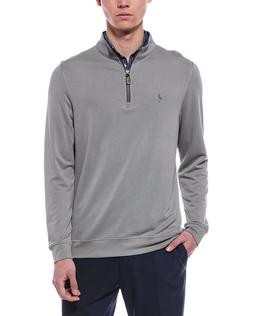 Tailorbyrd Soft Stonewashed 1/4-zip In Gray