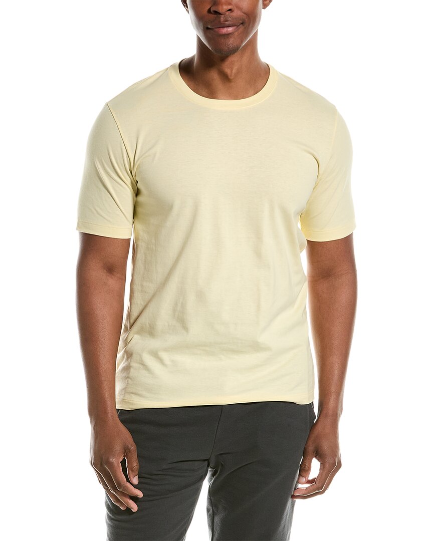 Shop Hanro Crewneck T-shirt In Yellow