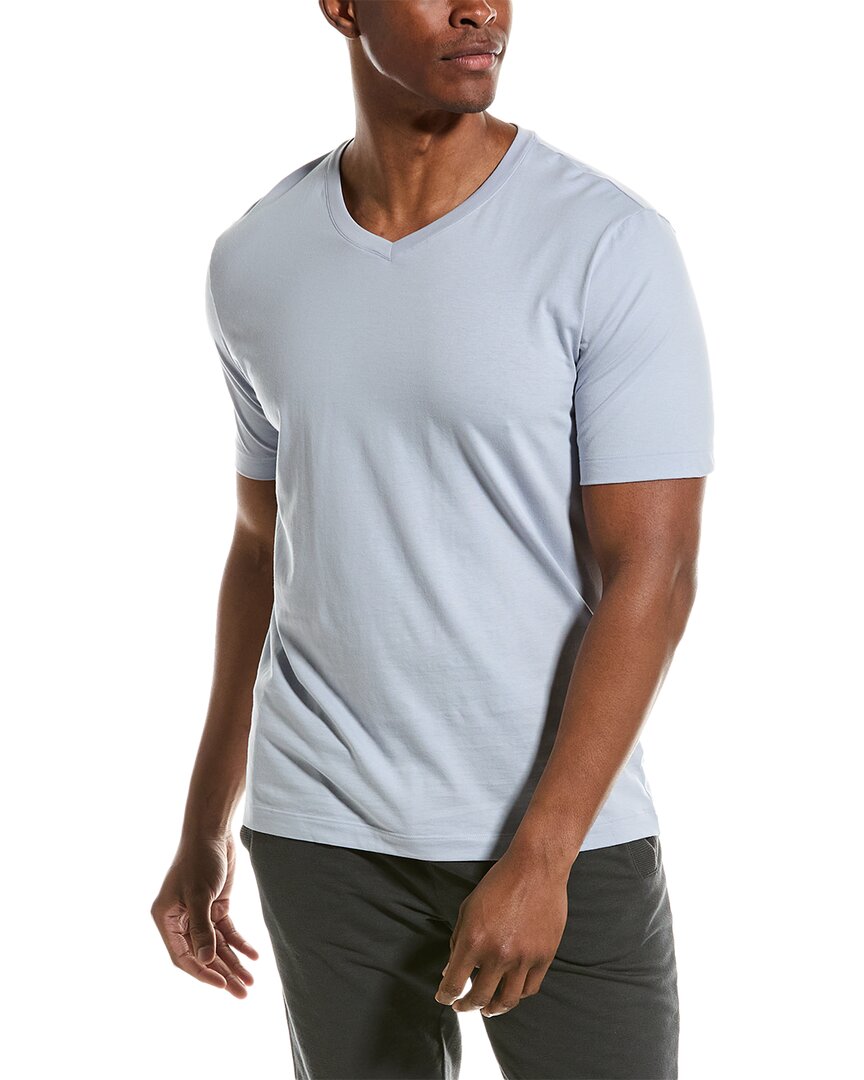 Shop Hanro V-neck Shirt In Blue
