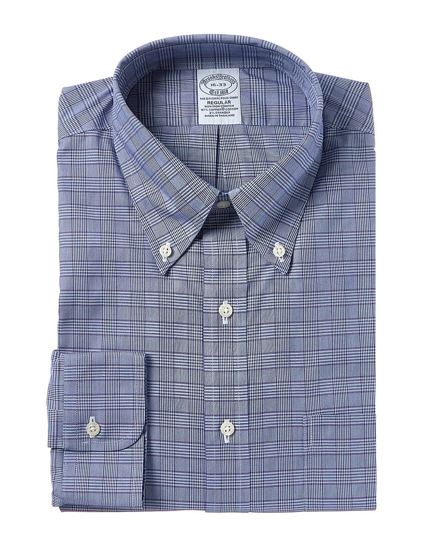Brooks Brothers Regular Fit Dress Shirt In Blue