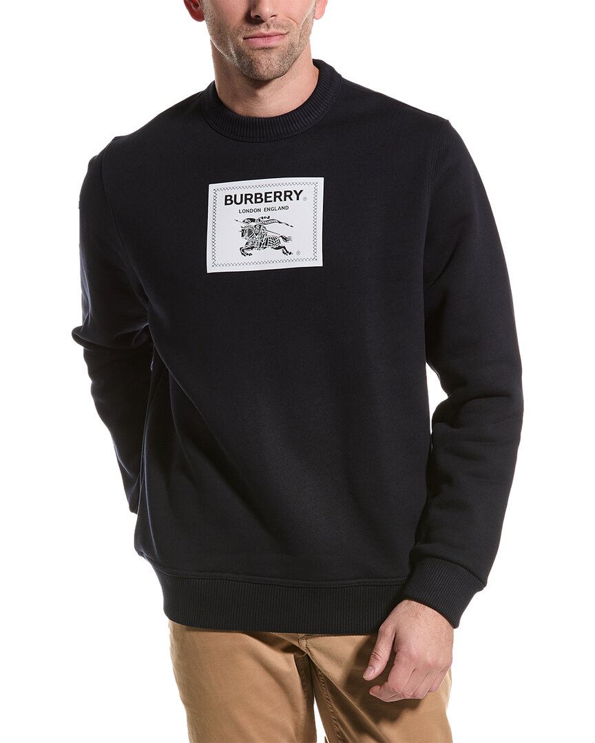 Pre-owned Burberry Logo Crewneck Sweatshirt Men's In Blue