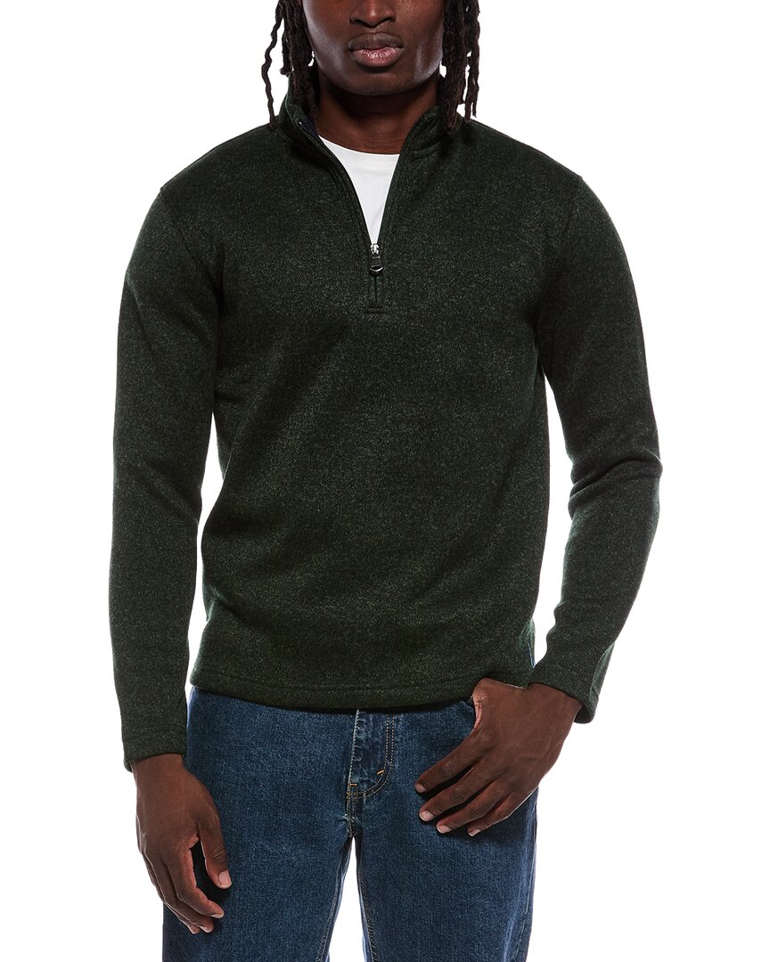 Robert Graham Kenwood 1/4-zip Mock Neck Sweater In Green