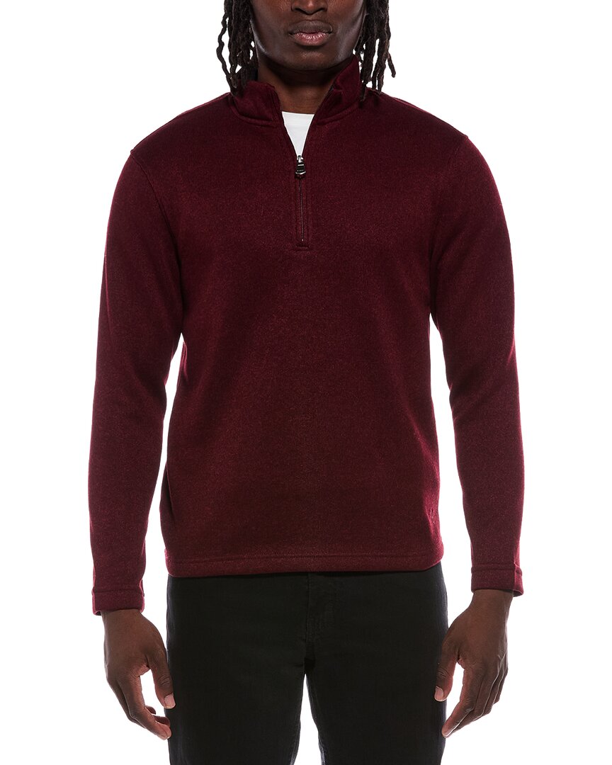 Robert Graham Kenwood 1/4-zip Mock Neck Sweater In Red