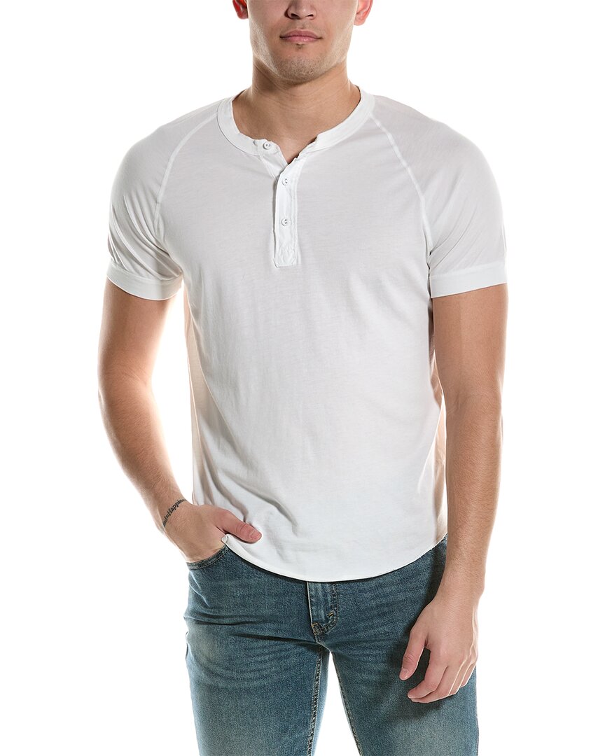 Shop Save Khaki United Henley Shirt In White