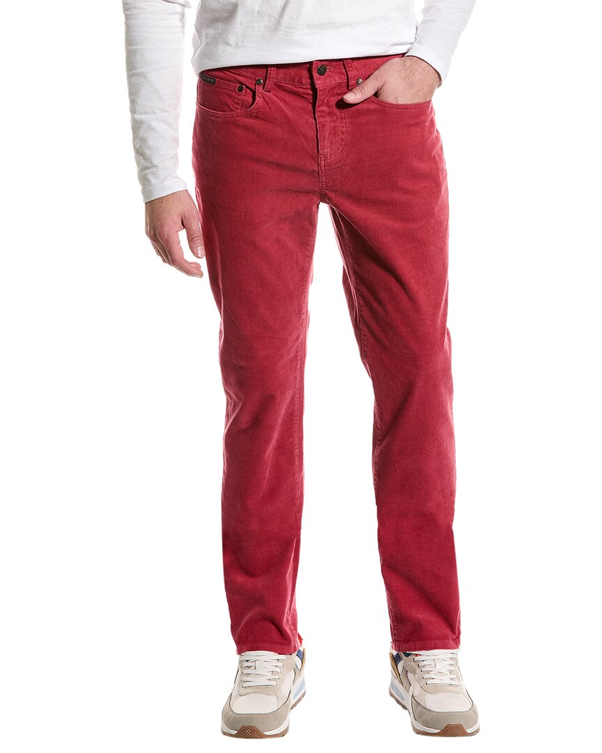 Shop Brooks Brothers Corduroy Slim Leg Pant In Red