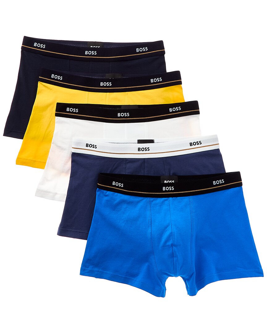 Hugo Boss 5pk Essential Boxer Trunk In Multi