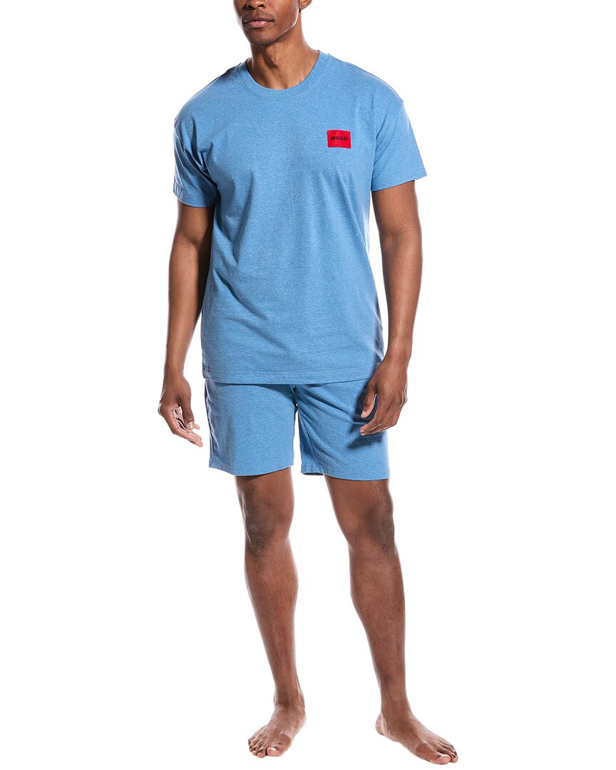 Shop Hugo Boss Hugo  2pc T-shirt & Short Set In Blue