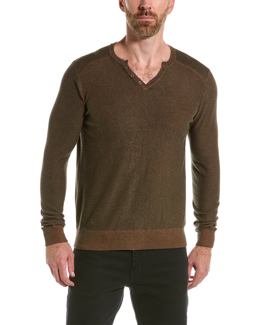 Shop Raffi Reversible Henley In Green