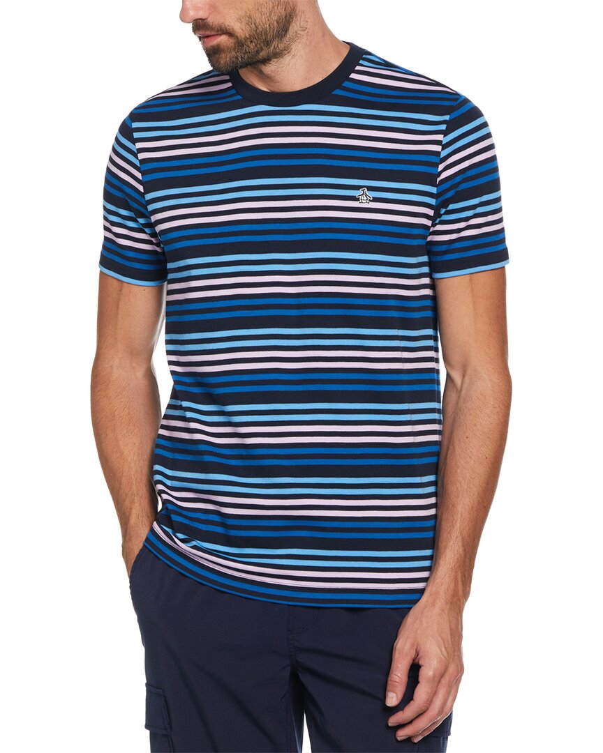 Shop Original Penguin Interlock Engineered Striped T-shirt