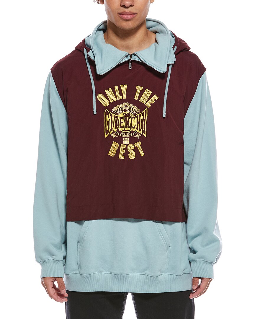 Givenchy Double Layered Hoodie In Red