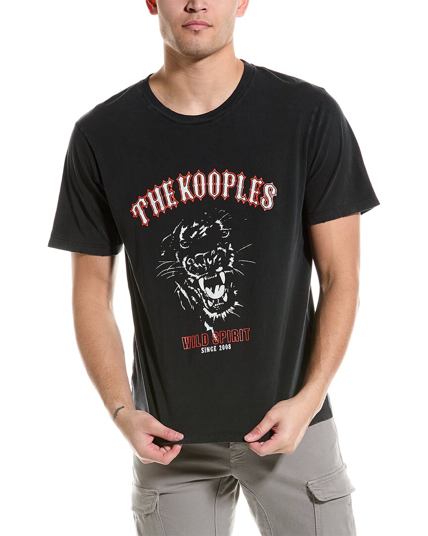 Shop The Kooples Graphic T-shirt In Black