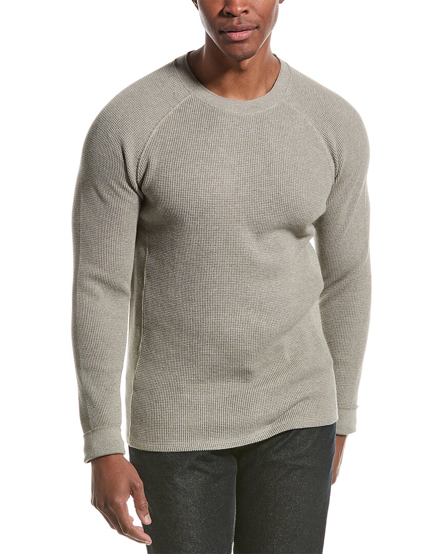 Vince Mouliné Thermal Pullover In Green