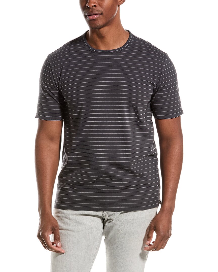 Shop Vince Garment Dye Fleck Stripe T-shirt In Black