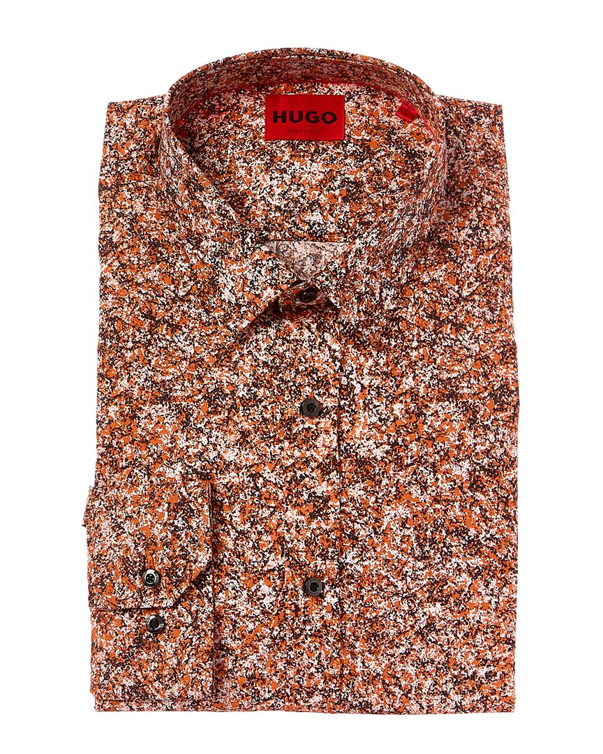 Shop Hugo Boss Extra Slim Fit Dress Shirt In Orange