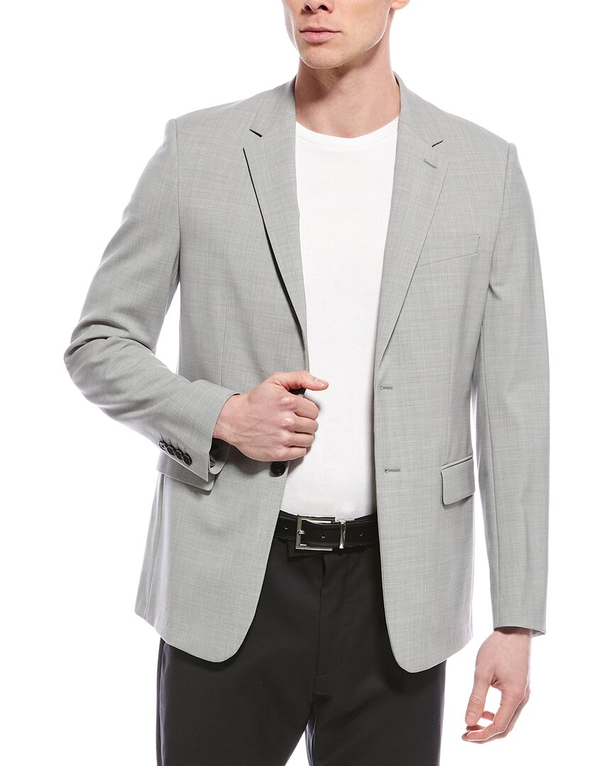 Theory Chambers Wool-blend Blazer In Grey