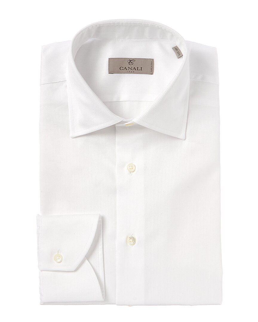 Shop Canali Modern Fit Dress Shirt In White