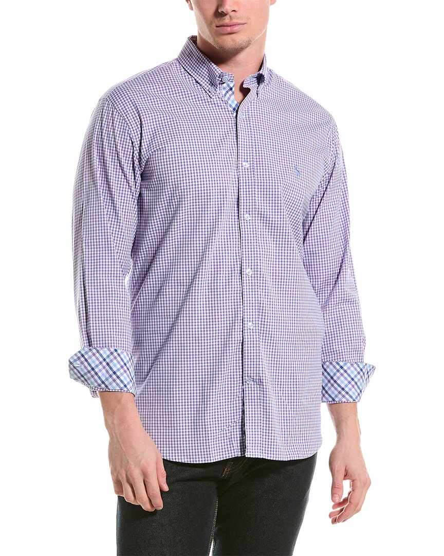 Shop Tailorbyrd Stretch Shirt In Purple