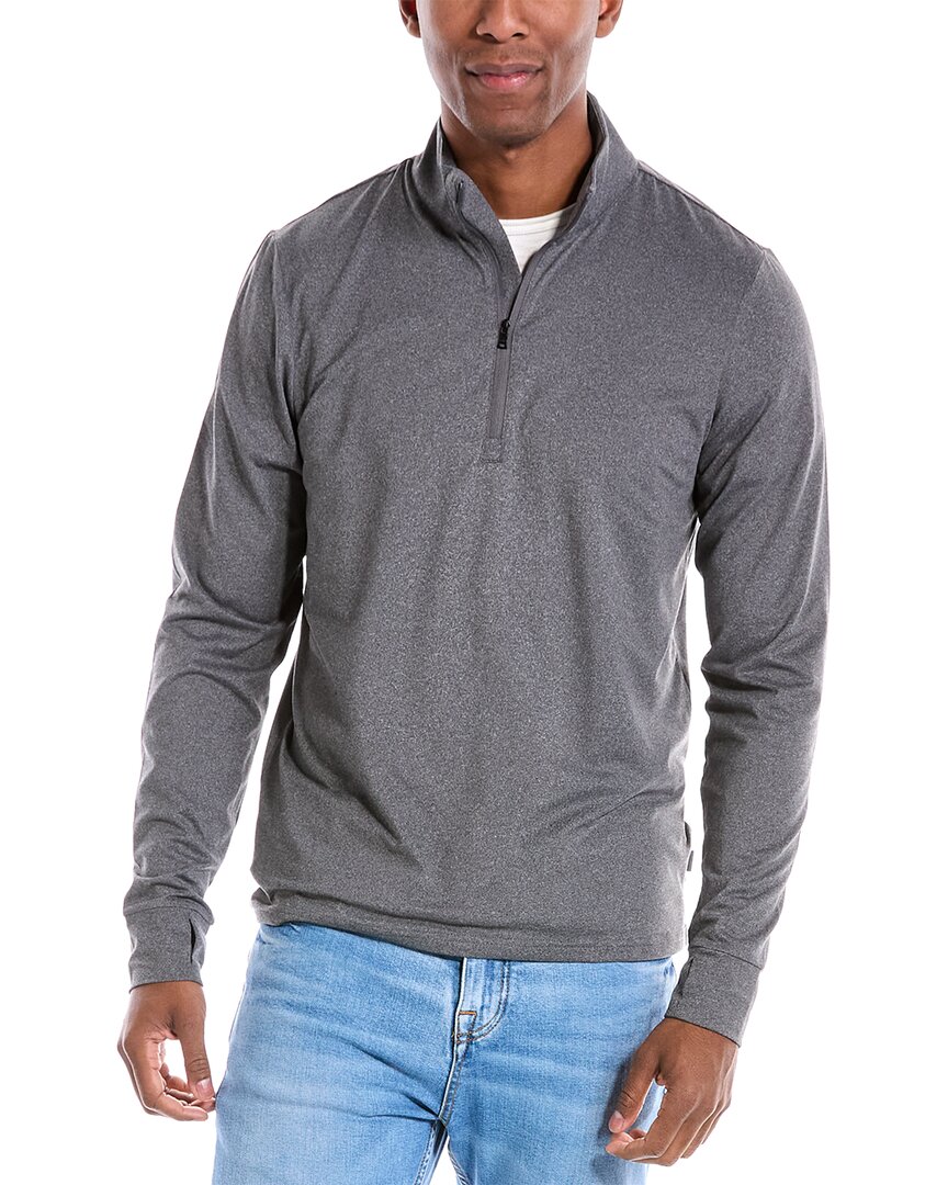 Shop Onia Everyday Half-zip Pullover In Grey