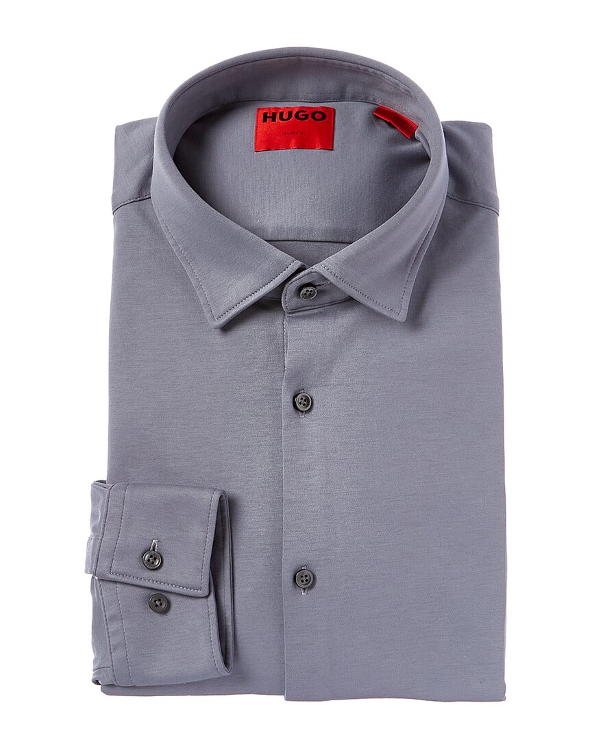 Shop Hugo Boss Slim Fit Dress Shirt In Blue