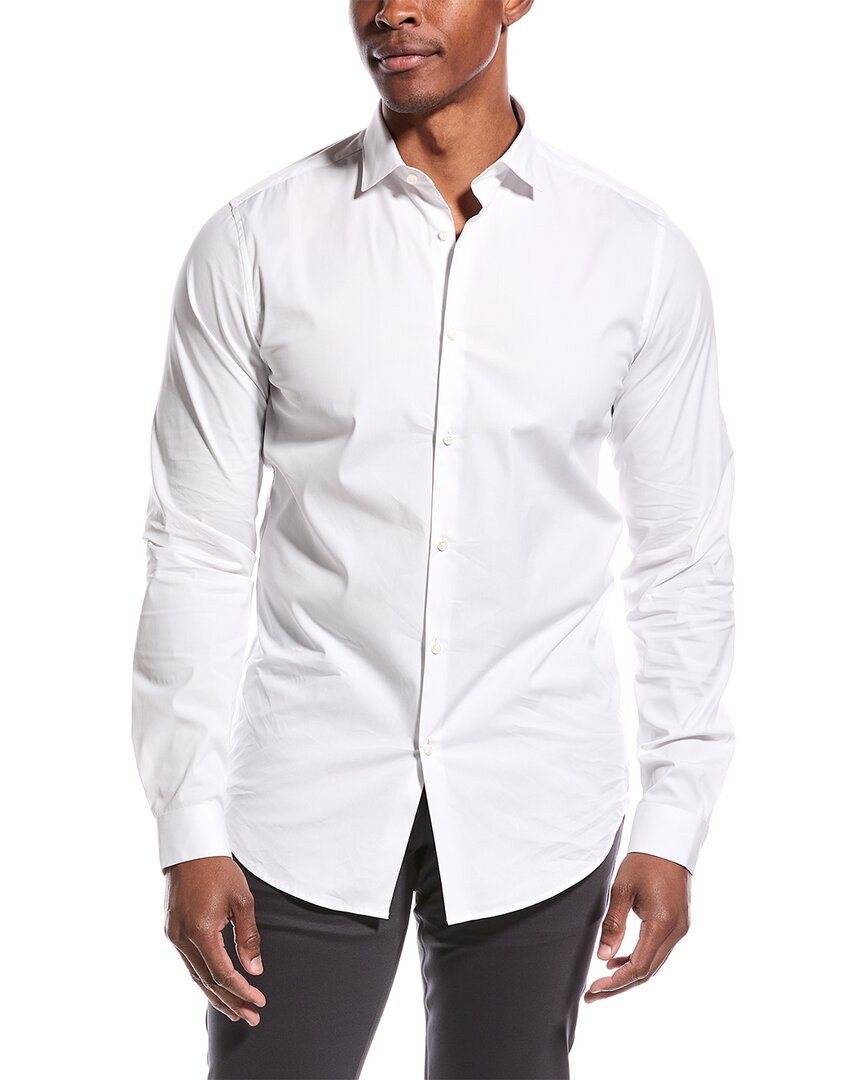 Theory Cedrick Shirt In Stretch Cotton In White