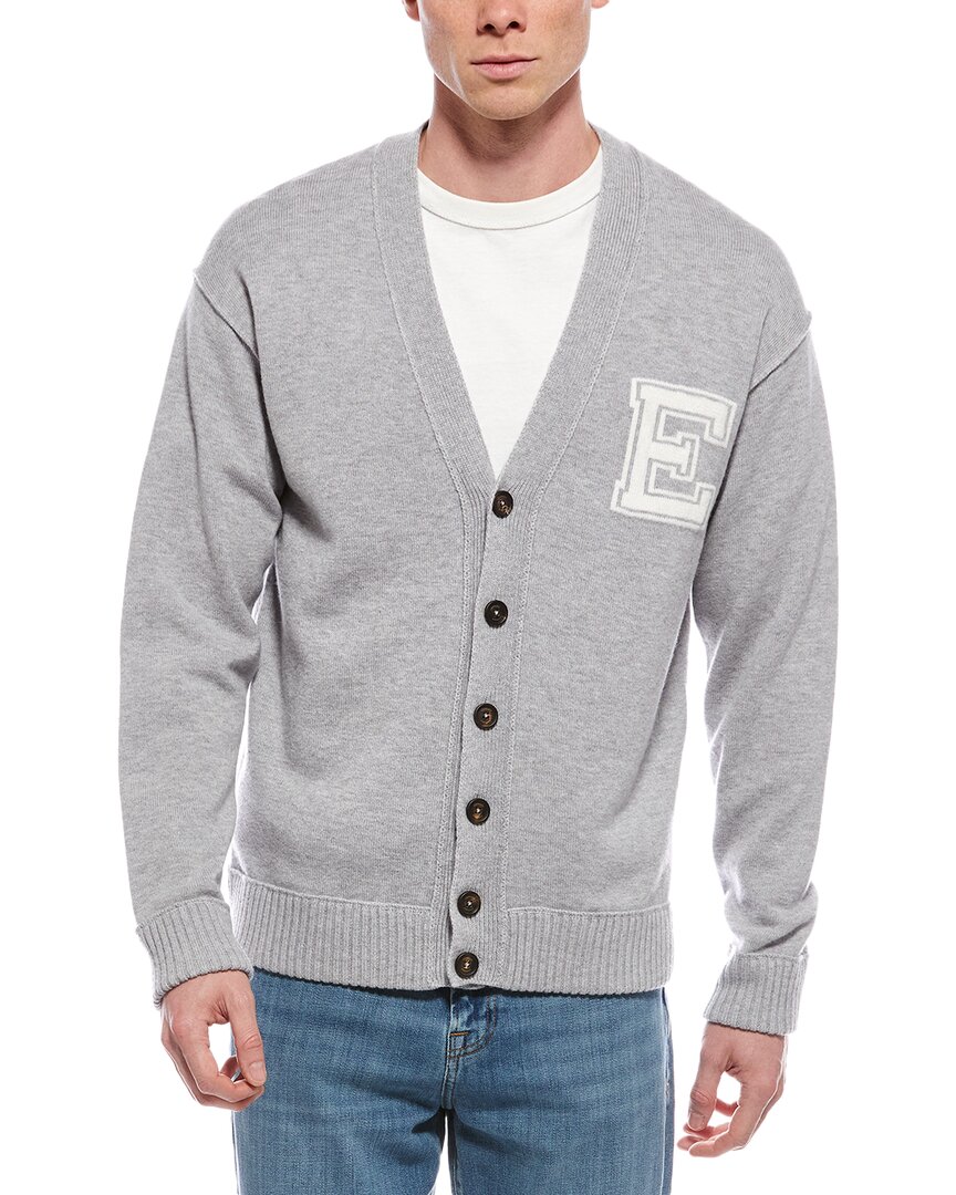 Eleventy Platinum Man Cardigan Grey Size M Wool In Gray