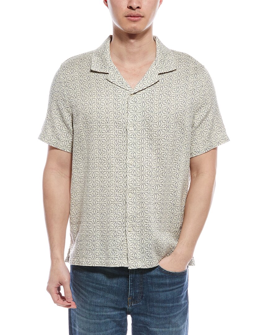 For The Republic Linen-blend Button Shirt