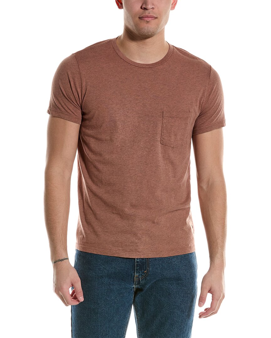 Shop Save Khaki United Pocket T-shirt In Brown