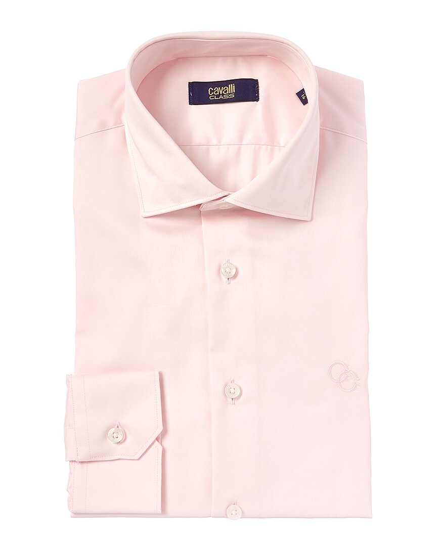 Shop Cavalli Class Comfort Fit Dress Shirt In Pink