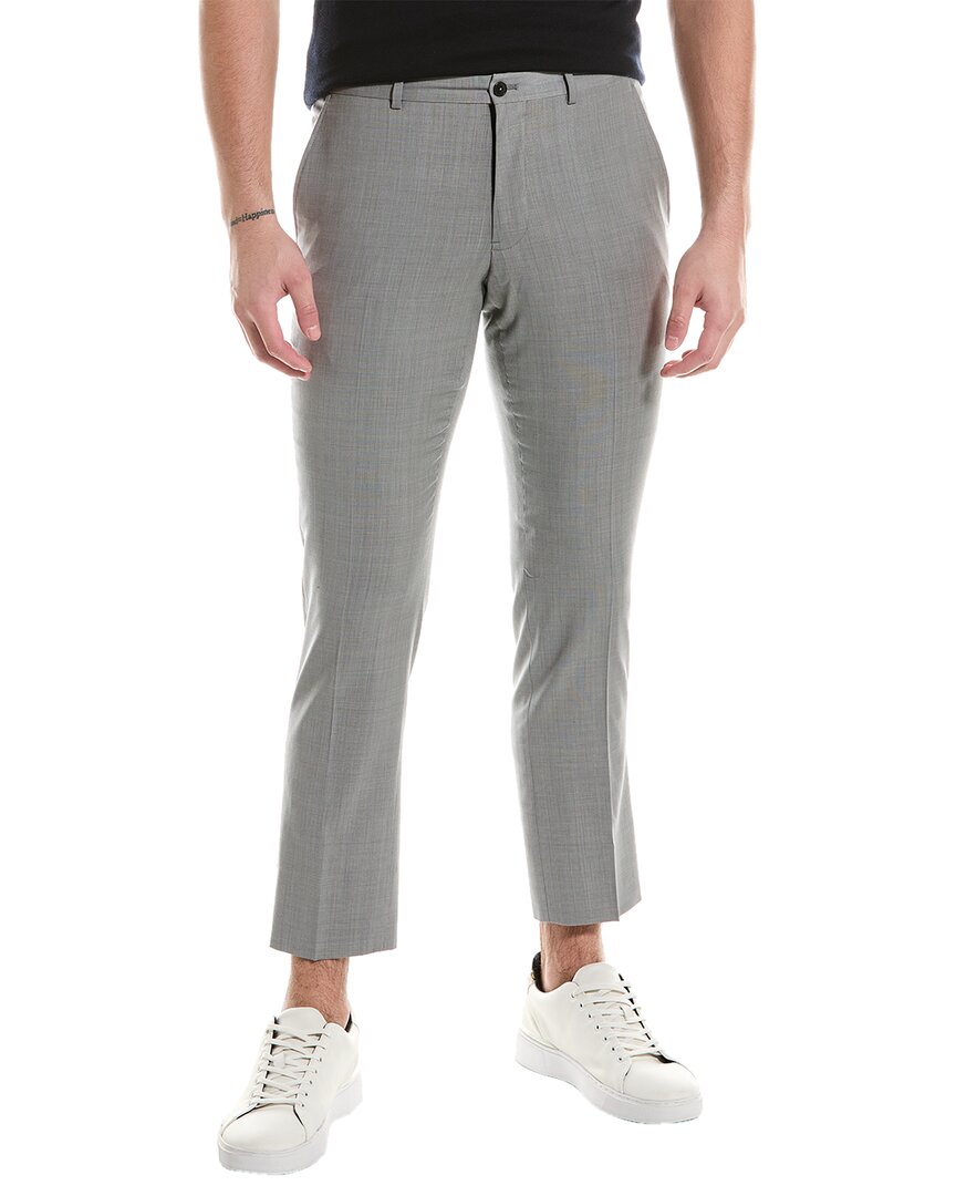 Shop Armani Exchange Suit Trouser In Grey