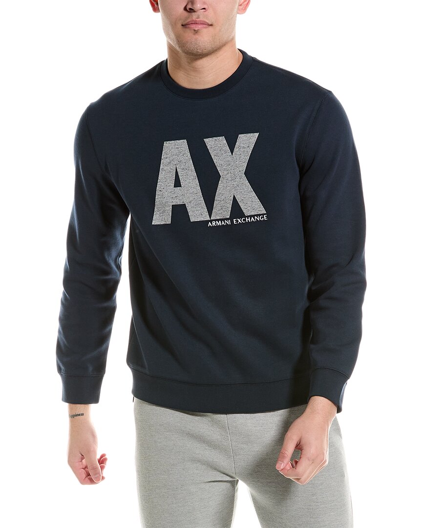 Shop Armani Exchange Sweatshirt In Navy